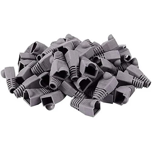 GmbH Grey RJ45 Protective Boots – 100 Pack for Ethernet Cables - Gomix Brands Outlet